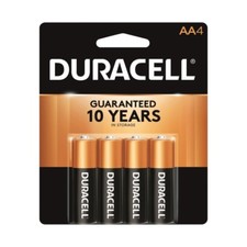 4 Pcs Duracell AA CopperTop Alkaline 1.5V Batteries