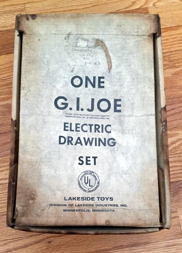 Lakeside Toys 1965 G.I. Joe Electric Drawing Set w/box, drawing & tracing sheets