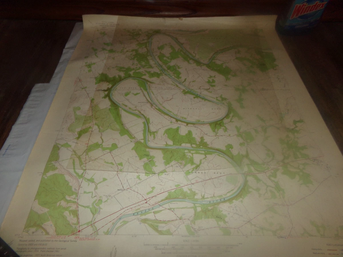 Carte Topographique Originale USGS - Brackettville, Texas, 1932, Vintage