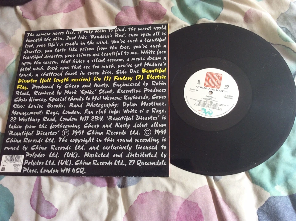 Cheap And Nasty Beautiful Disaster 12” Vinyl Louise Brooks Pic Cover Hanoi Rocks - Image 2 of 2