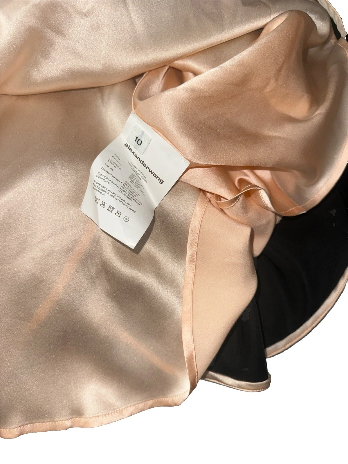 Mini abito ALEXANDER WANG nero in velluto aderente e svasato $995 taglia 10