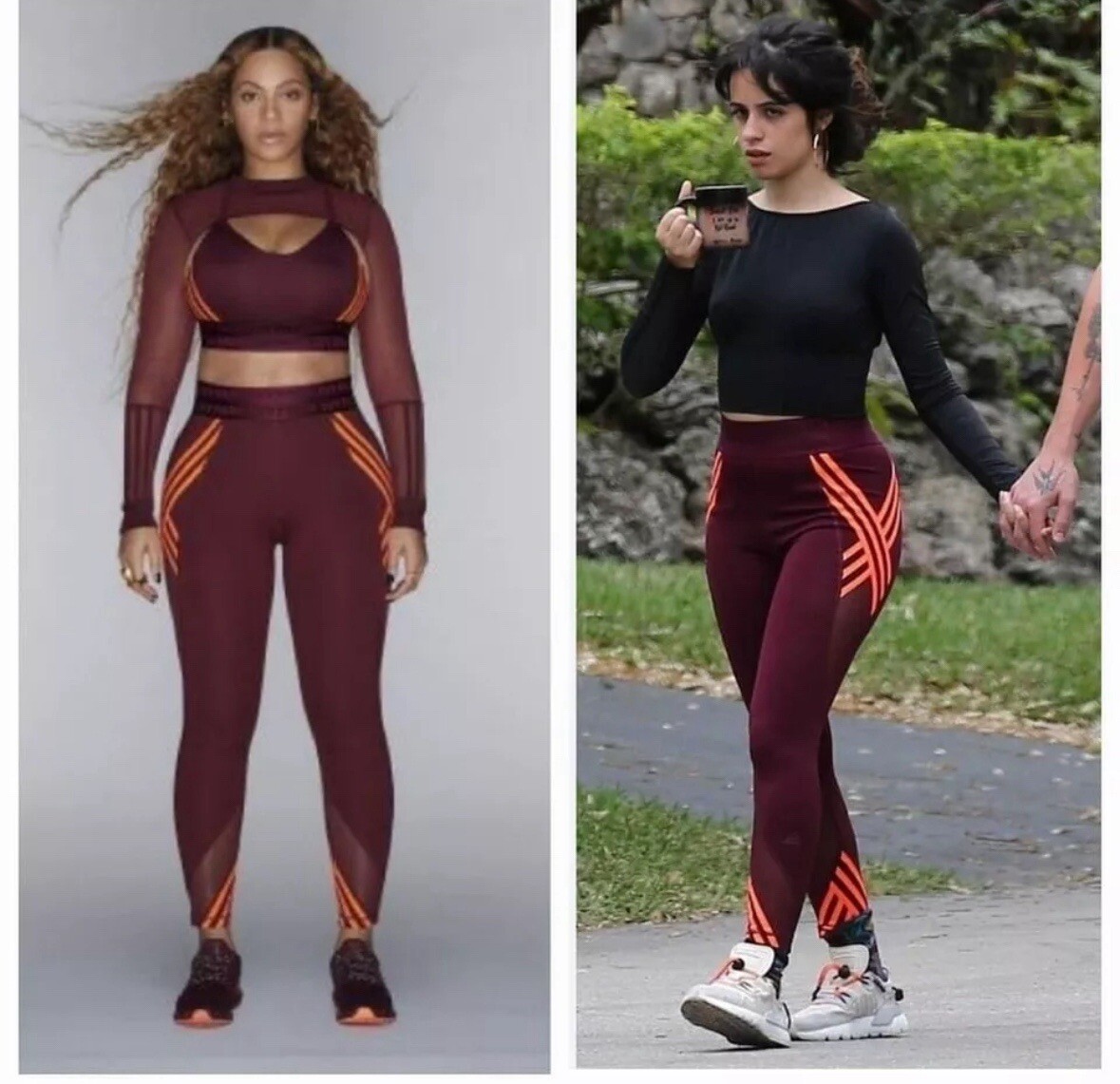 adidas IVYPARK ビヨンセ Adidas X IVY PARK Beyoncé Maroon & Solar Orange Striped w