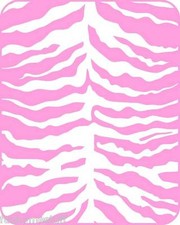 PINK ZEBRA Design Faux Fur Luxury Soft Baby Throw Crib Blanket Apx 43 in x 55 in