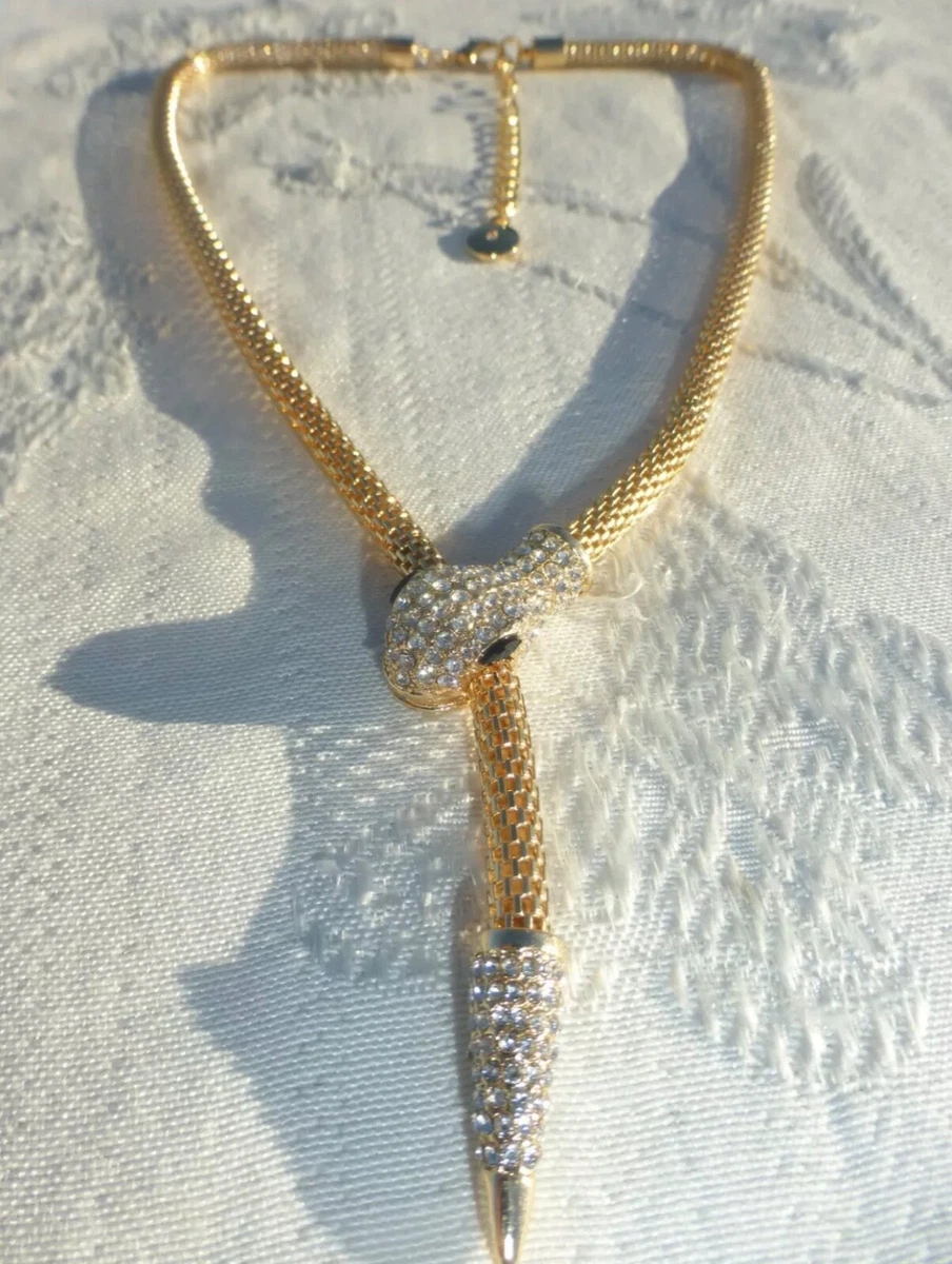Rhinestone snake hotsell necklace