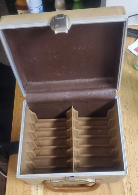 Vintage 8 Track Case Holder Holds 12 Tapes Compact Square | eBay