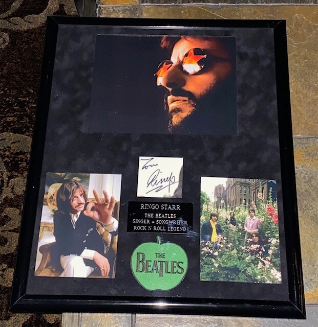 Ringo Starr The Beatles Autographed Framed Item (JSA LOA)