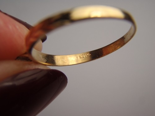 Vintage 10K Gold Engagement Promise Ring GENUINE REAL 1 Point Diamond Size 7 - Picture 7 of 20