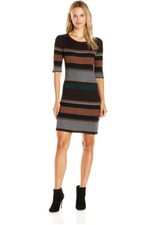 Sanctuary Womens Veronique Striped Multicolor Knit Sweater Dress X-Large 