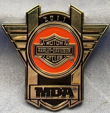 Harley Davidson MC Biker Vest Lapel Pin 2011 MDA Muscular Dystrophy Association