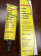 DYNATEX Super Weatherstrip  Gasket Adhesive Yellow 5 Ounces Tube 49430