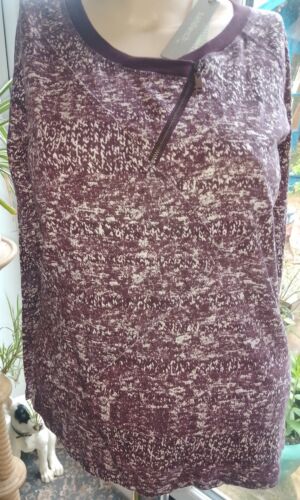 Ladies Sandwich 100% Cotton stretchy Long Sleeve top Length 26" UK 14 - Picture 1 of 6