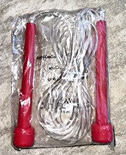 NEW Kids Children's Red/Clear Jump Rope Exercise Standard Size