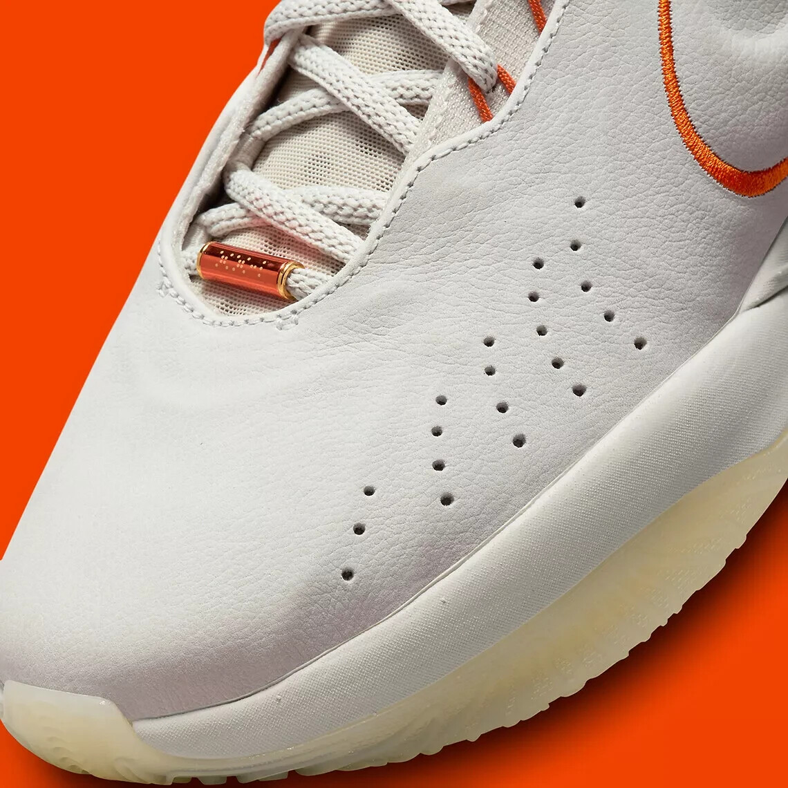 Nike LeBron XXI 21 Akoya Light Bone Campfire Orange FV2345-001 sz
