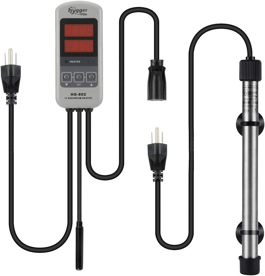 Hygger Pinpoint Saltwater Aquarium Heater with Digital Thermostat IC Temp Contro