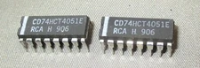 2 Pcs OF RCA CD74HCT4051E High Speed CMOS 8 Channel Analog Mulitplexer IC Dip-16
