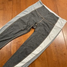 ATHLETA Salutation Colorblock Asymmetrical Powervita 7/8 Yoga Leggings Sz Med