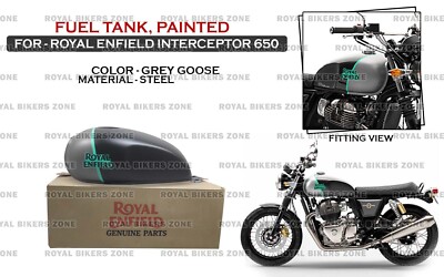 Grey Goose Kraftstofftank lackiert für ''Royal Enfield Interceptor 650''