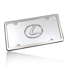 Lexus Logo Chrome Steel License Plate Kit Lexus Logo Chrome Steel License Plate Kit