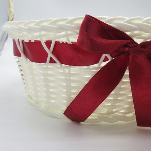 Woven Flower Girl Basket Flower Hand Rattan Basket Wedding Party Garden Decor - Picture 10 of 12