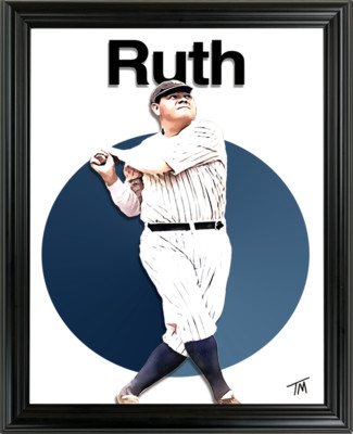 Babe Ruth Framed Sports Art Photo by Thomas Maxwell