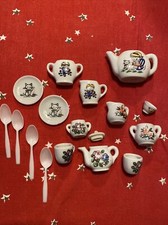 Vintage Porcelain Miniature Tea Sets 17 Piece Mixture Japan