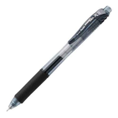 Pentel EnerGel-X Retactable Refillable Pen 0.5mm Needle Tip Black Office School
