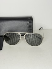 CHRISTIAN DIOR Oblique Aviator Sunglasses With Logo Lens And Case - Unisex