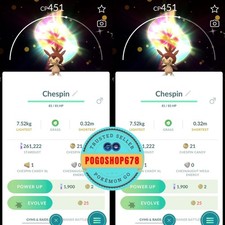 Pok mon Go - Shiny Chespin Mega Evolvution Background   Trade or P T C