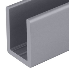 Satin Anodized 3/8" Fixed Panel Shower Door Deep U-Channel - 36" Length - pack
