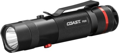 COAST PX20 Dual Color 400 Lumen LED Flashlight 155 Lumens, Black 