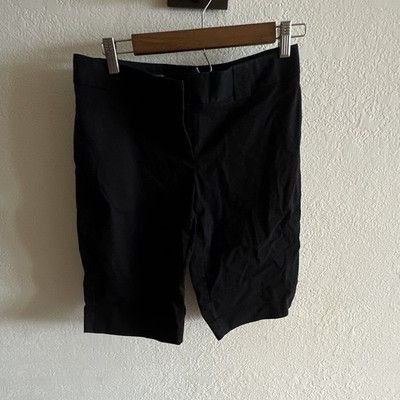 Express Editor Bermuda Shorts Black Women's Cotton Canvas 9'' Inseam Size 6