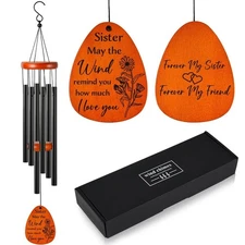 Sister Gifts, Sister Brithday Gifts, Sisters Wind Chimes with Engraved Messag...