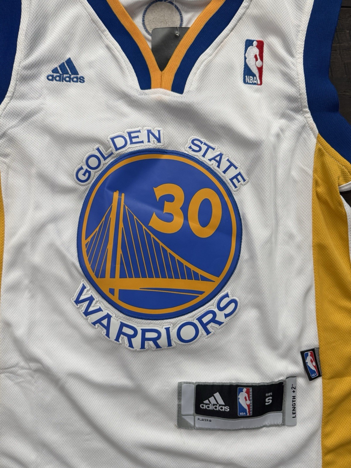 Adidas Stephen Curry Jersey Golden State Warriors #30 NBA Youth Small +2 Length thumbnail 2