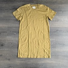 Madewell NW T-Shirt Dress Size Small Green Minimalist Tomboy Athleisure Casual