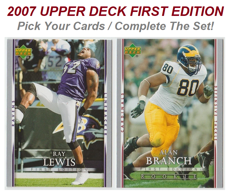2007 upper deck first edition football cards 2007 UPPER DECK FIRST EDITION