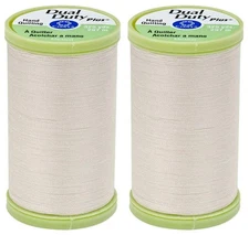 2-Pack Bundle Coats & Clark Dual Duty Plus Hand Quilting Thread 325yds Natura.