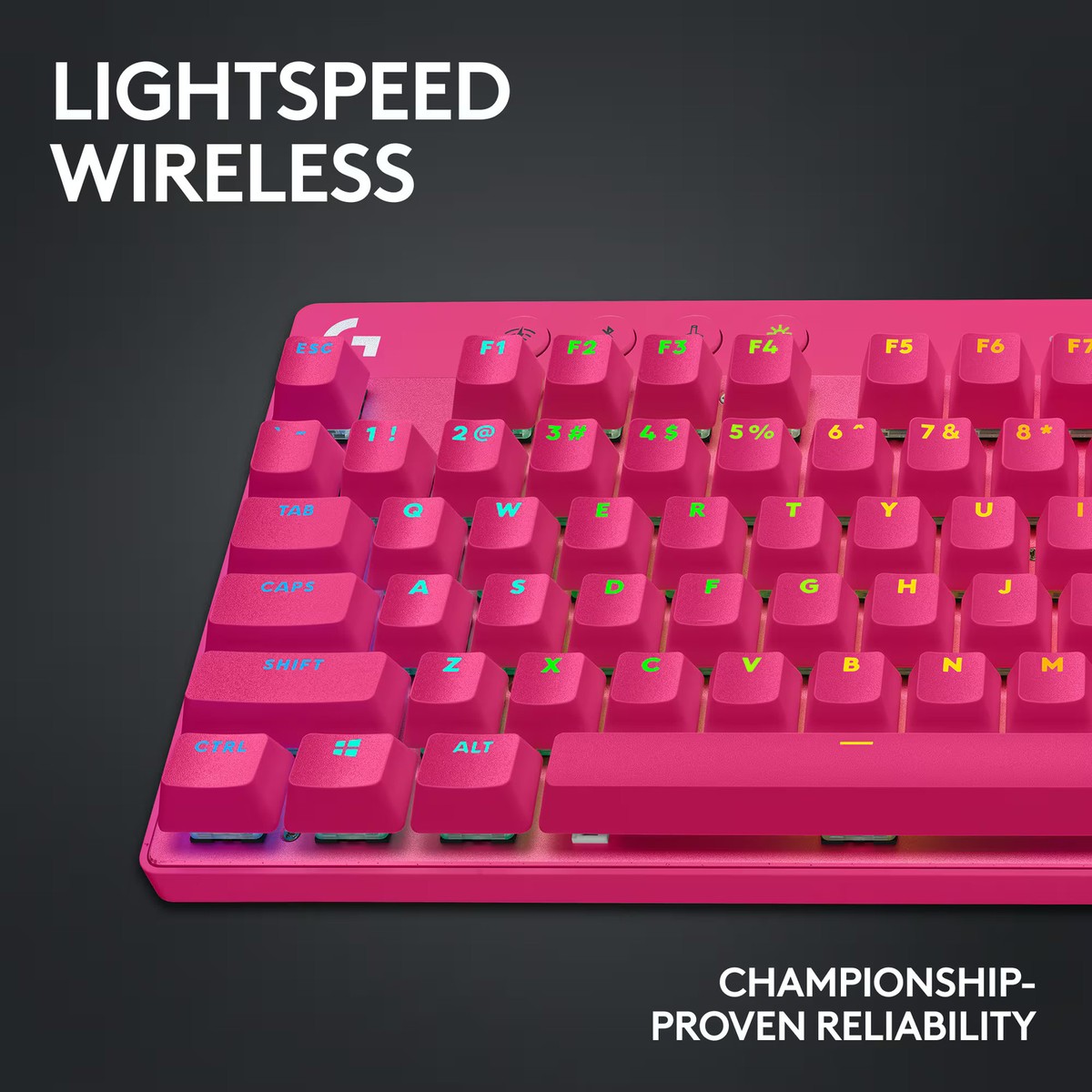 Logitech G PRO X TKL Wireless Gaming Keyboard - Pink, US