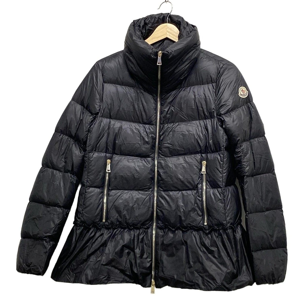 Moncler Anet Black Zip-Up Padded Down Jacket for Winter