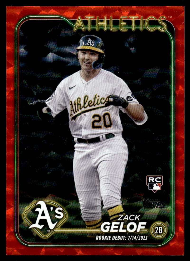2024 Topps Update Orange Crackle Zack Gelof /299 Oakland Athletics #US131