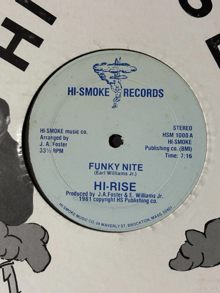 Hi-Rise Funky Nite Rare 1981 Hi-Smoke Records Private Soul Funk Boogie 12" - Image 2 of 3