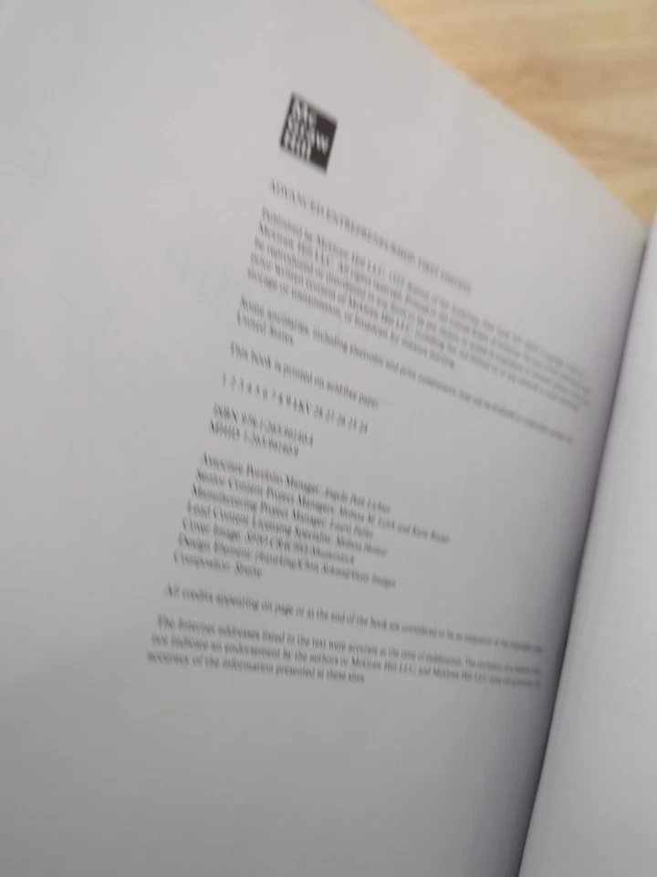 Advanced Entrepreneurship  2025  McGraw Hill - Hisrich, Peters, Shepherd - Image 4 of 4