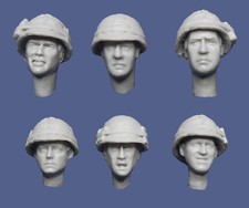 Firestorm Models 1/35 US Soldier Heads Helmets Figures Vietnam War Resin 6pcs