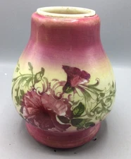 Floral Round Globe Hurricane Lamp Shade Fitter