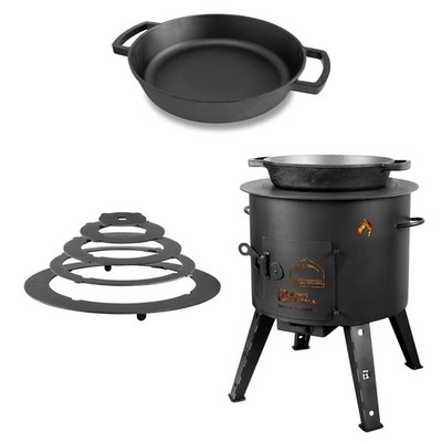 Ø44cm Uchag-Ofen 2mm stahl Ø36cm Pfanne Utschak mit Adapter-Ringe Utschag Учак
