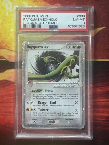 2006 POKEMON BLACK STAR PROMOS #039 RAYQUAZA EX-HOLO PSA 8