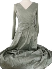 Vintage Arianna by Rachel Kaye Maxi Dress Mint Green Shimmer Size 6 Mother Bride