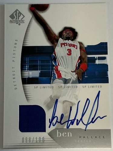2005-06 Sp Authentic Ben Wallace Auto Game-used Relic /100