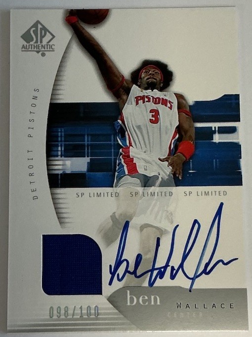2005-06 Sp Authentic Ben Wallace Auto Game-used Relic /100