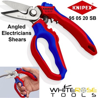 Knipex Winkel Elektrikerschere Schere 160 mm Mehrkomponentengriffe