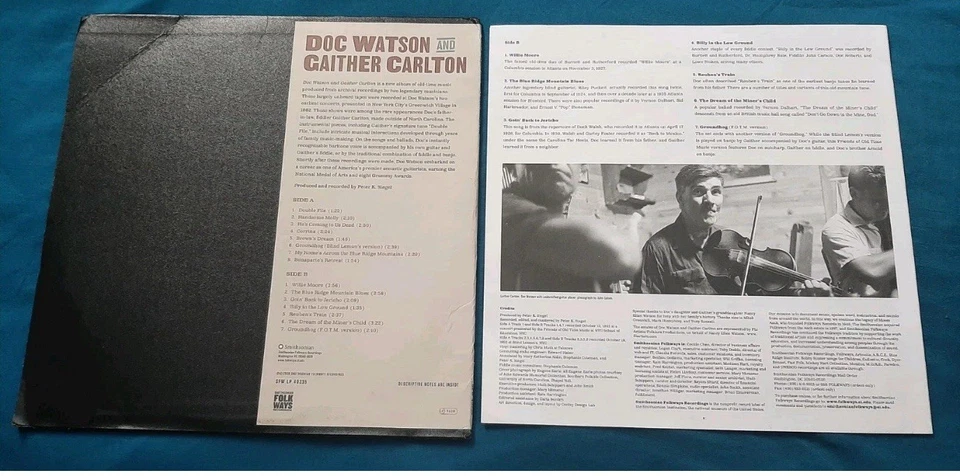 Doc Watson & Gaither Carlton 2020/ Smithsonian Folkways/Classic Bluegrass/ Folk - Image 3 of 3